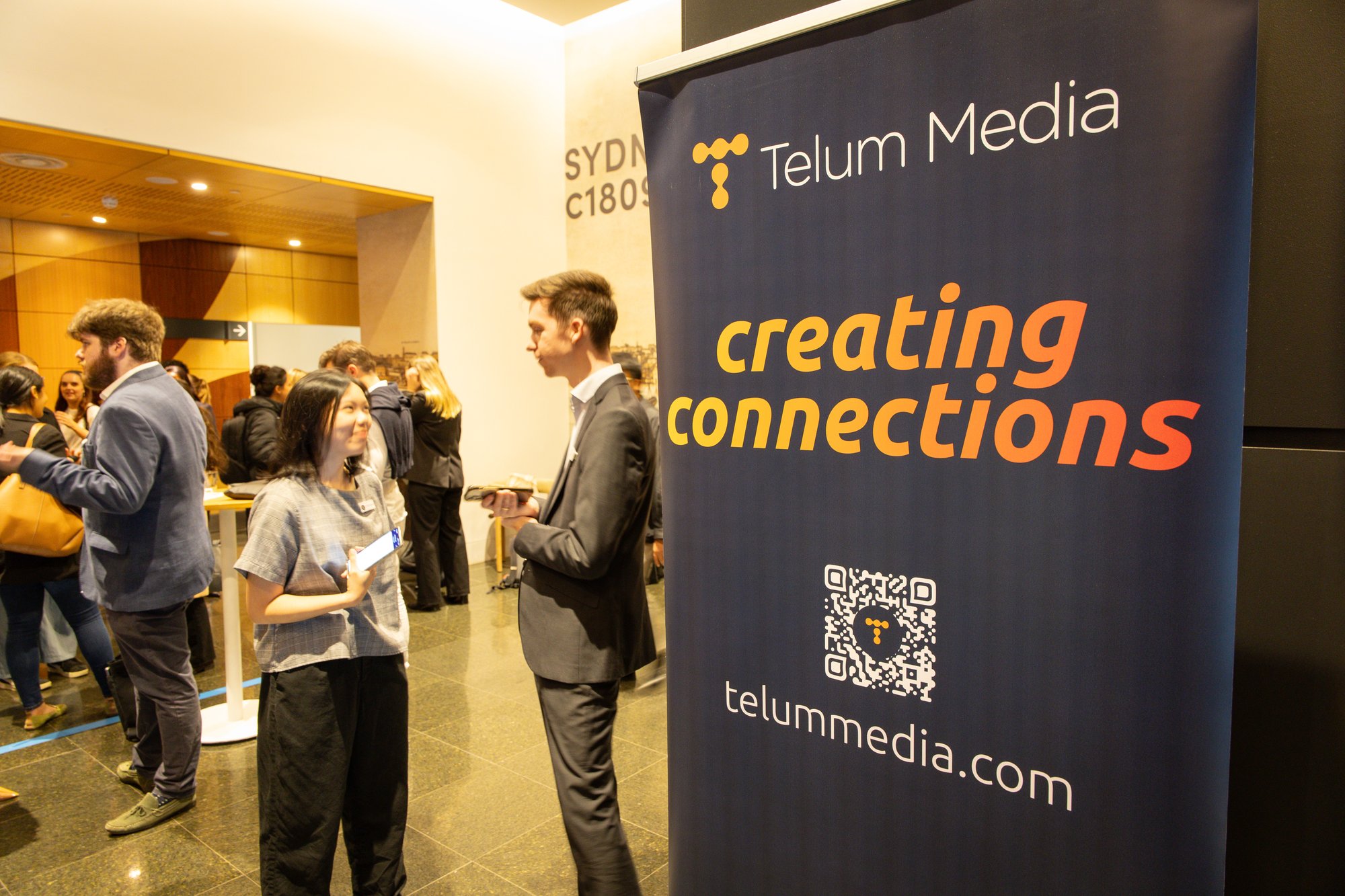 ANZ Telum Talks To Ausbiz - Event signage