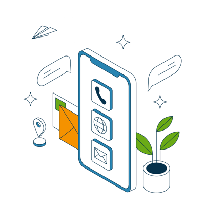 Phone with Message Bubbles