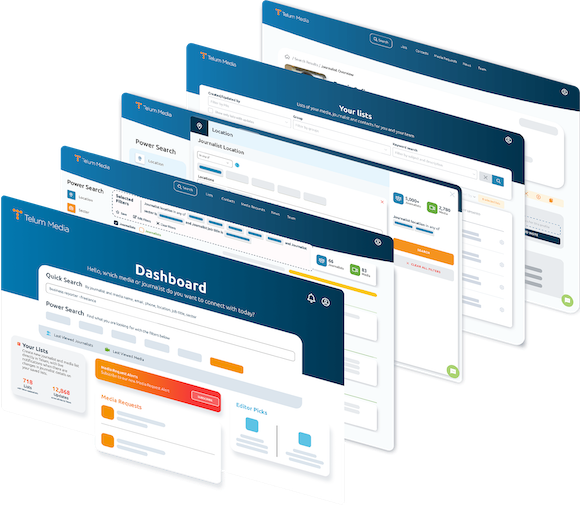 Telum Media's UI designs